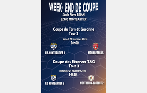 Match de coupe les 23&24 Novembre!